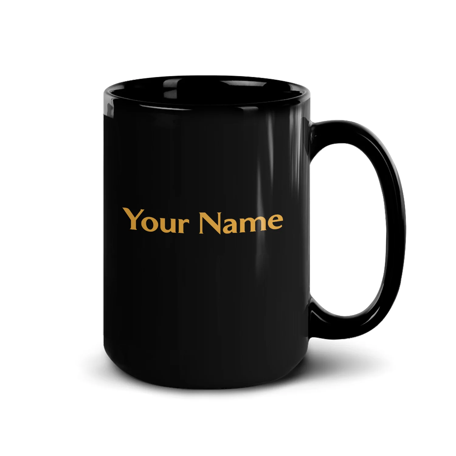 Once Upon a Time Logo Personalized Black Mug - Image 5