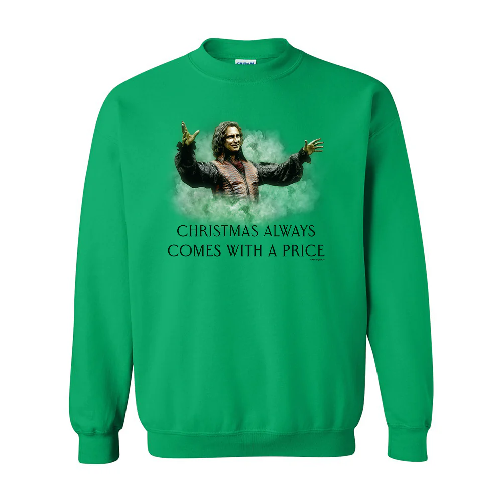 Once Upon a Time Rumpelstiltskin Christmas Always Comes with A Price Fleece Crewneck Sweatshirt