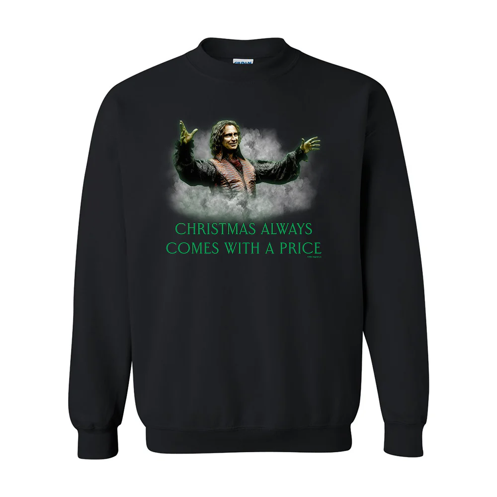 Once Upon a Time Rumpelstiltskin Christmas Always Comes with A Price Fleece Crewneck Sweatshirt - Image 3