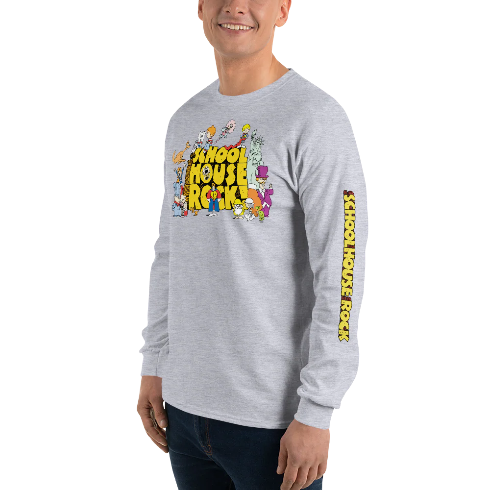 Schoolhouse Rock! Character Logo Adult Long Sleeve T-Shirt - Image 4