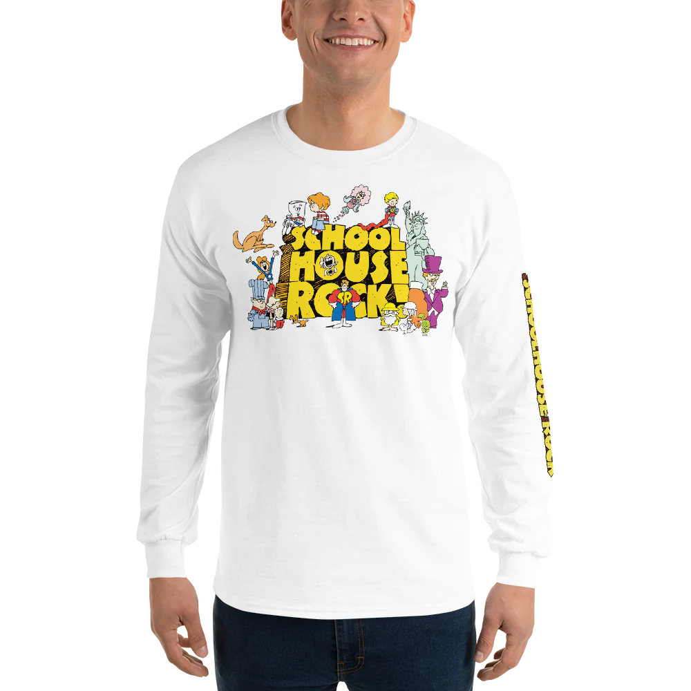 Schoolhouse Rock! Character Logo Adult Long Sleeve T-Shirt - Image 5