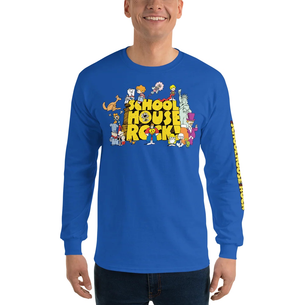 Schoolhouse Rock! Character Logo Adult Long Sleeve T-Shirt - Image 6