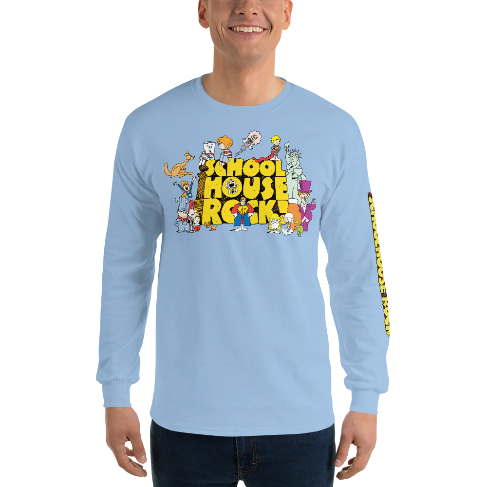 Schoolhouse Rock! Character Logo Adult Long Sleeve T-Shirt - Image 7