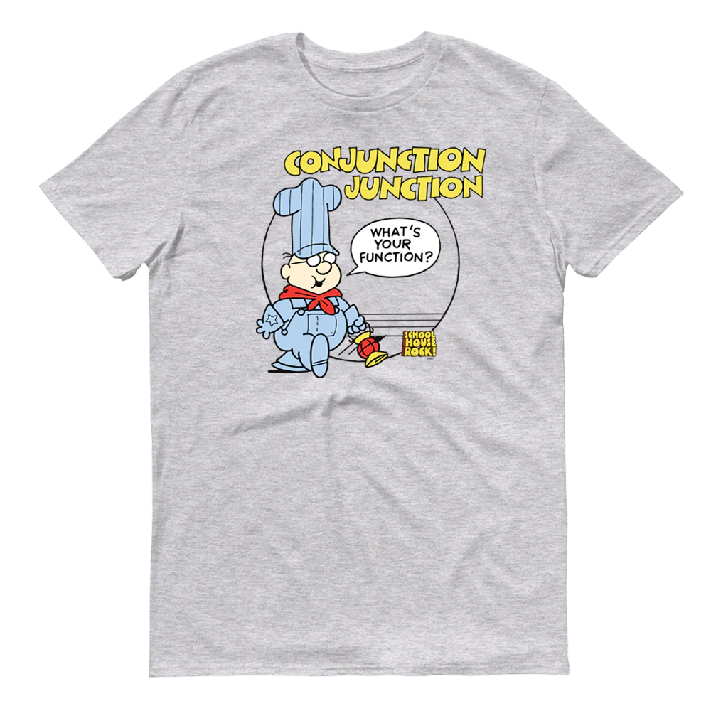 Schoolhouse Rock! Conjunction Junction Adult Short Sleeve T-Shirt - Image 4