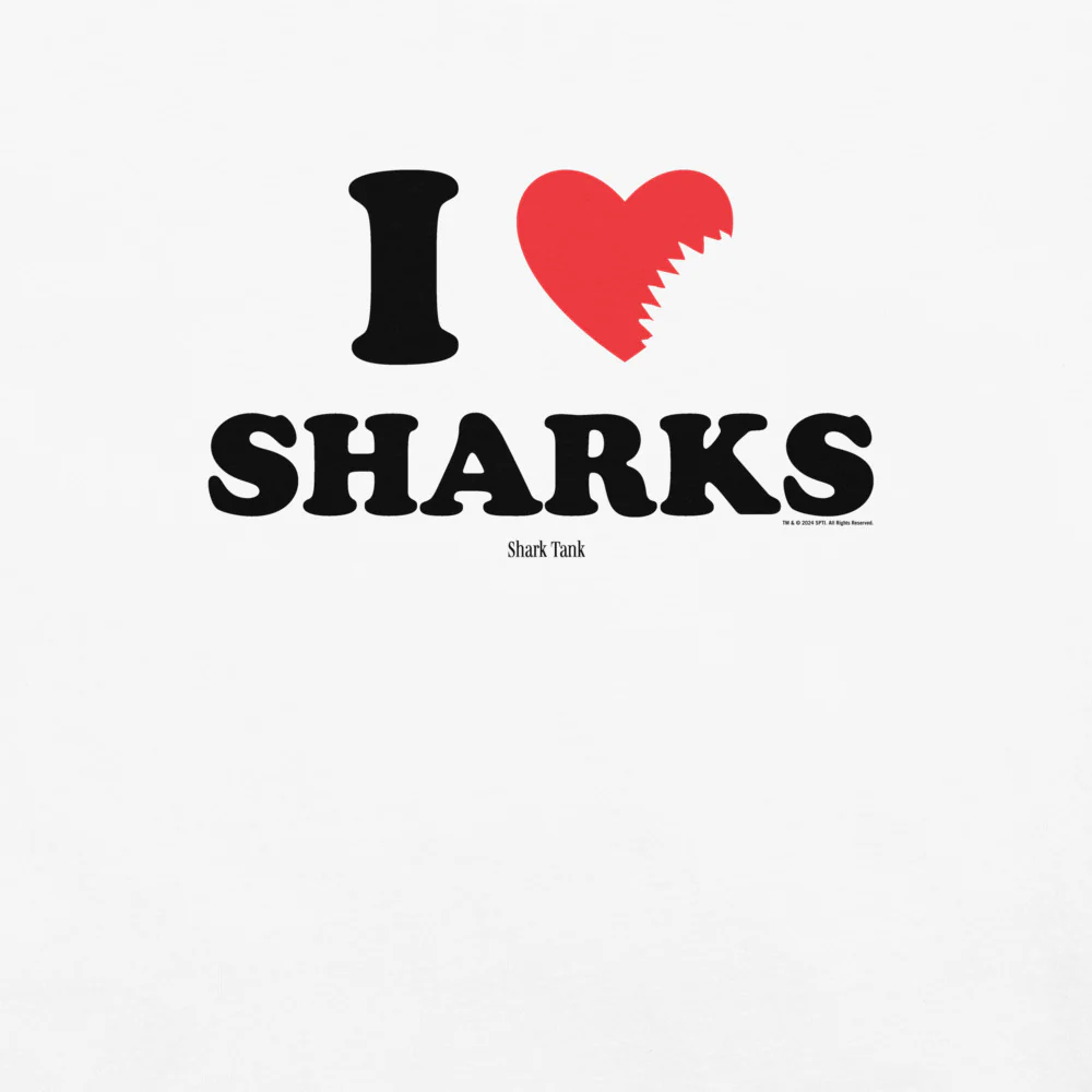 Shark Tank I Heart Sharks Comfort Colors T-Shirt - Image 2