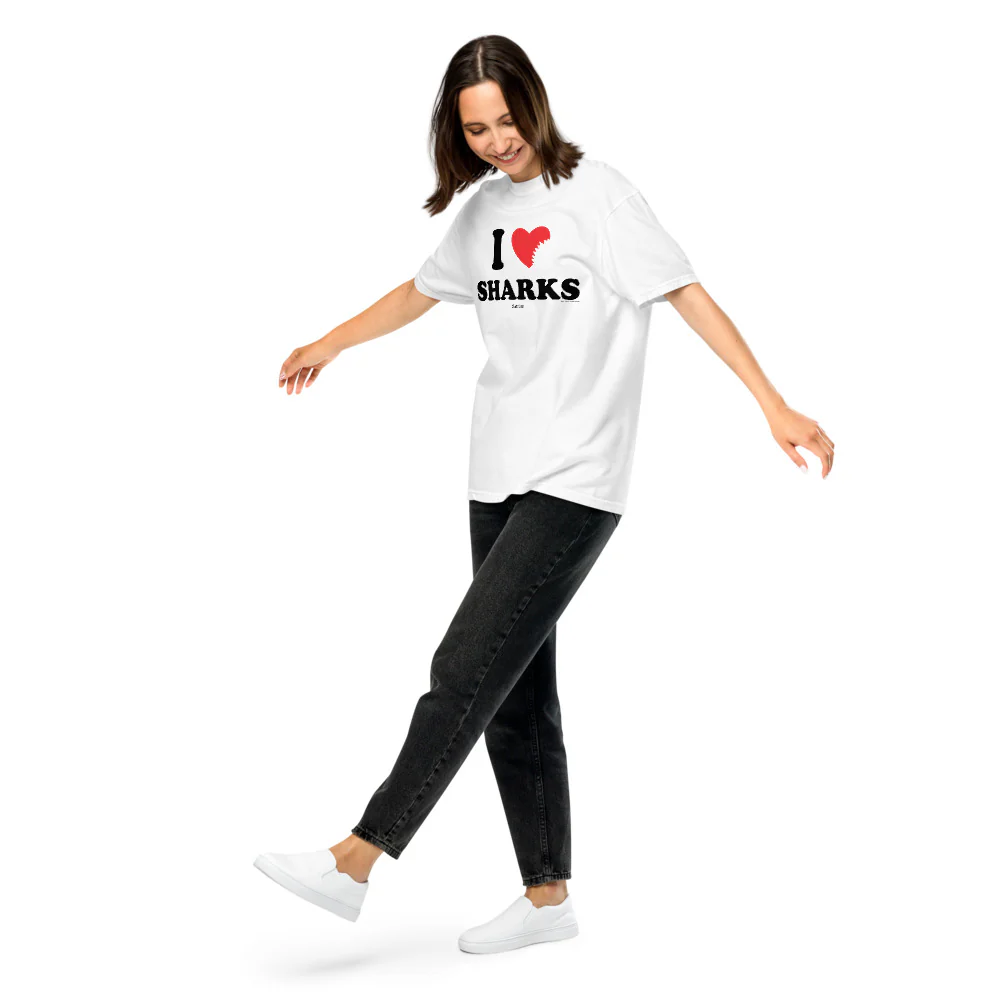 Shark Tank I Heart Sharks Comfort Colors T-Shirt - Image 3