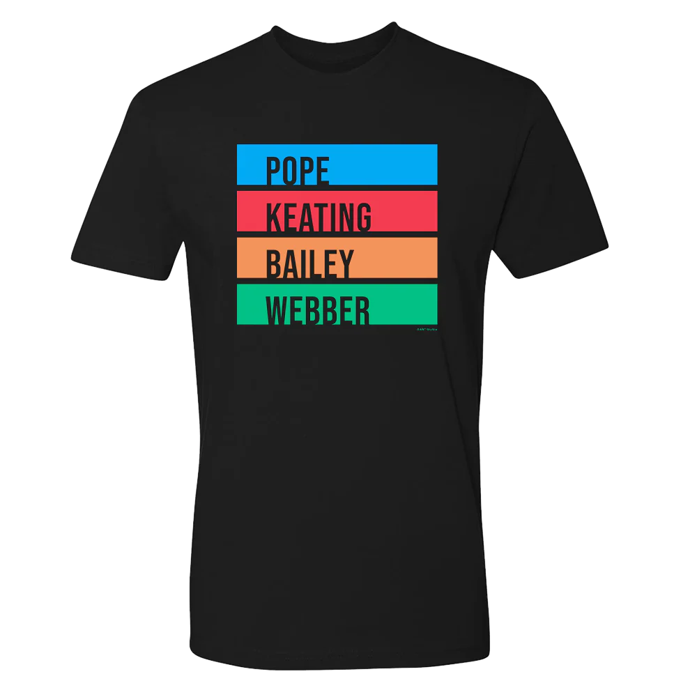 TGIT Black Leads Color Block Adult Short Sleeve T-Shirt