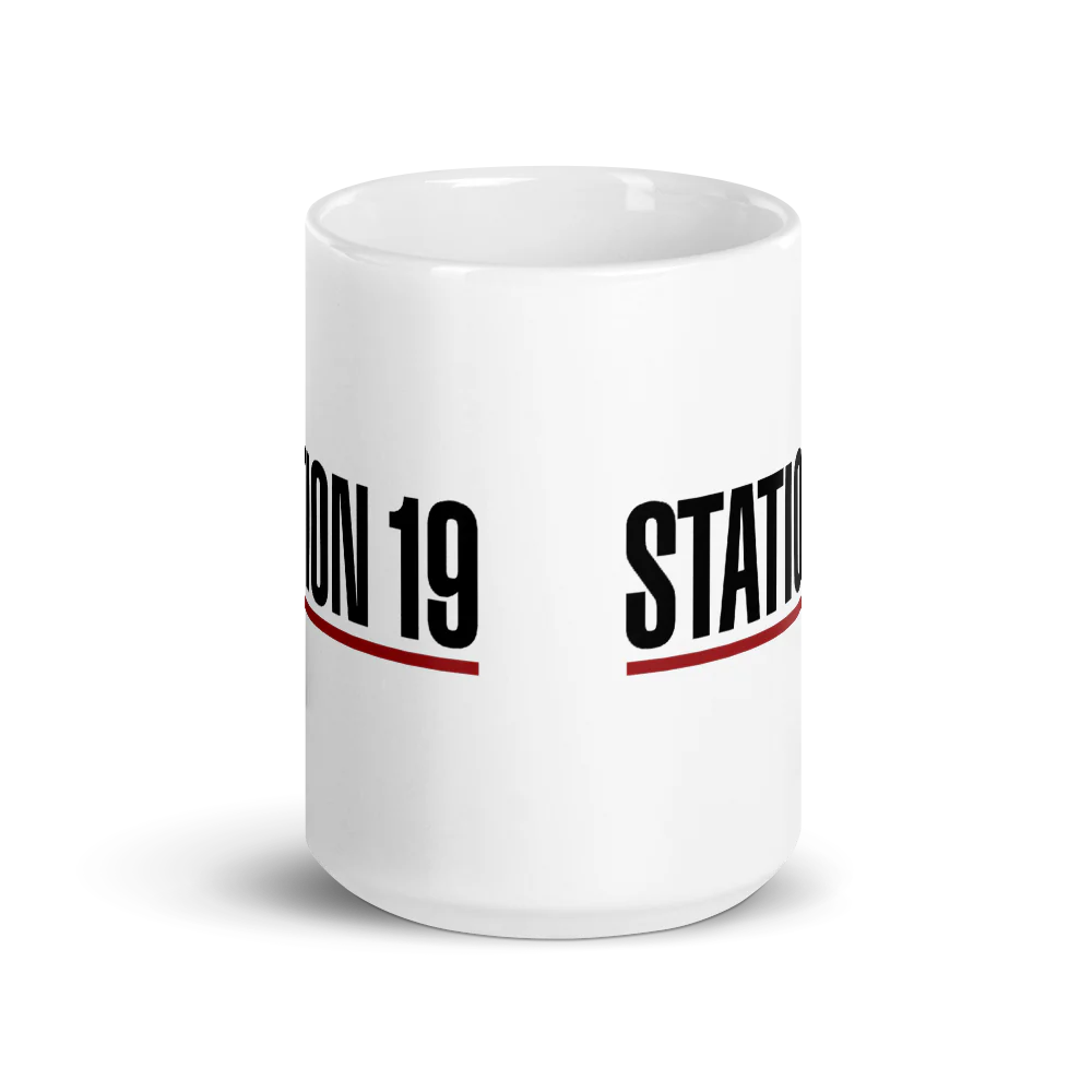 Station 19 Logo White Mug - Image 7