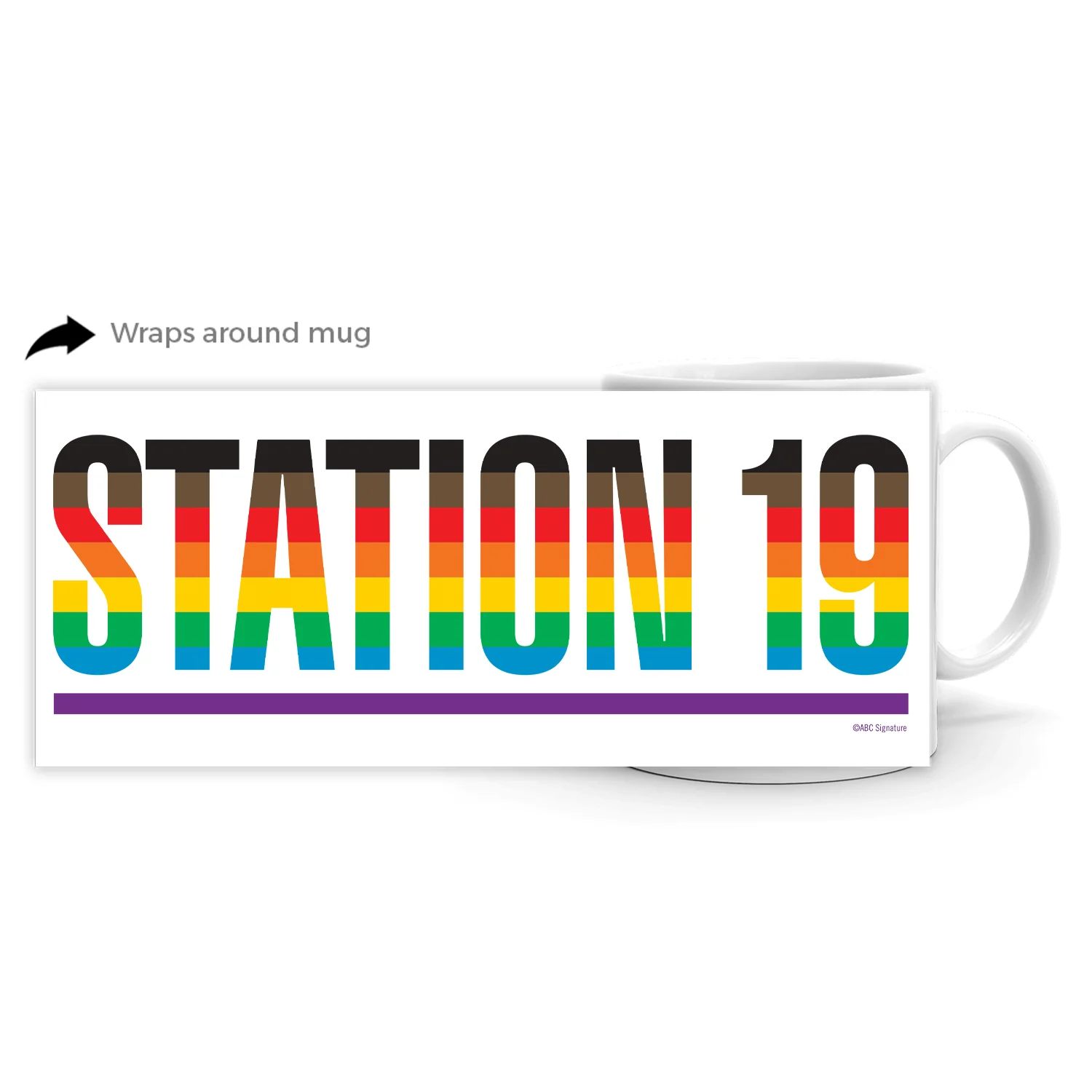 Station 19 Pride Logo White Mug - Image 4