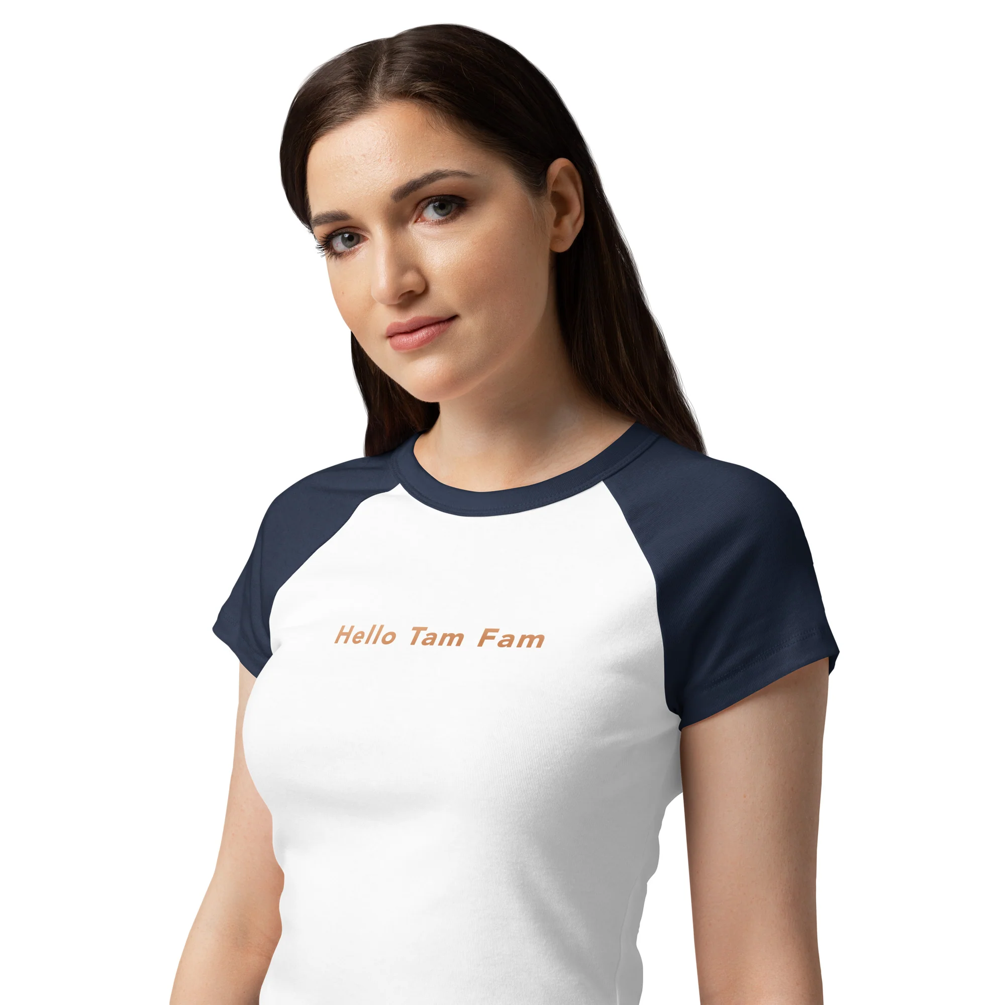 Tamron Hall Baby Raglan T-Shirt Hello Tam Fam - Image 3