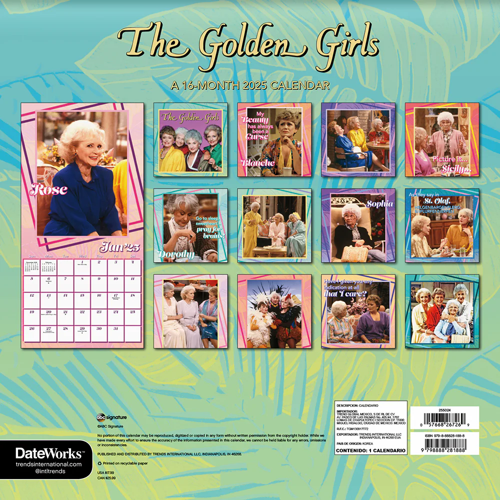 The Golden Girls 2025 16-Month Wall Calendar - Image 4