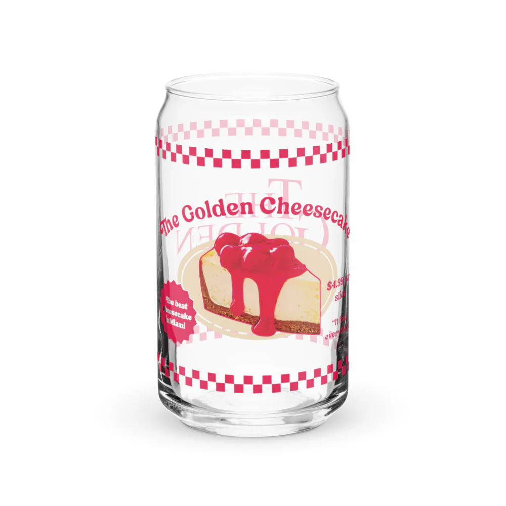 The Golden Girls Cheesecake 16 oz. Can Shaped Glass