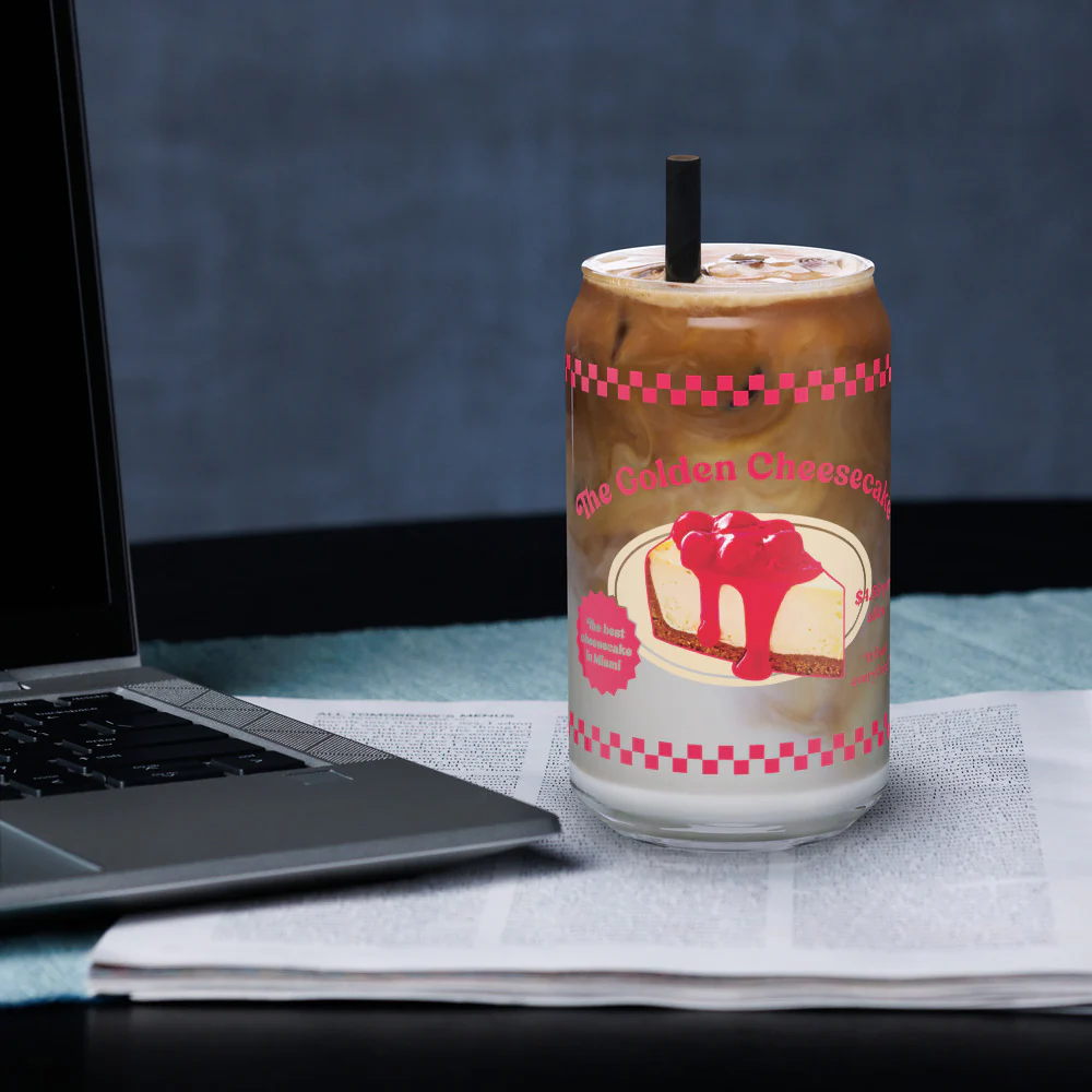 The Golden Girls Cheesecake 16 oz. Can Shaped Glass - Image 3