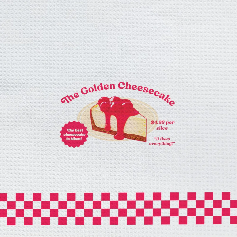 The Golden Girls Cheesecake Kitchen Towel - Image 2