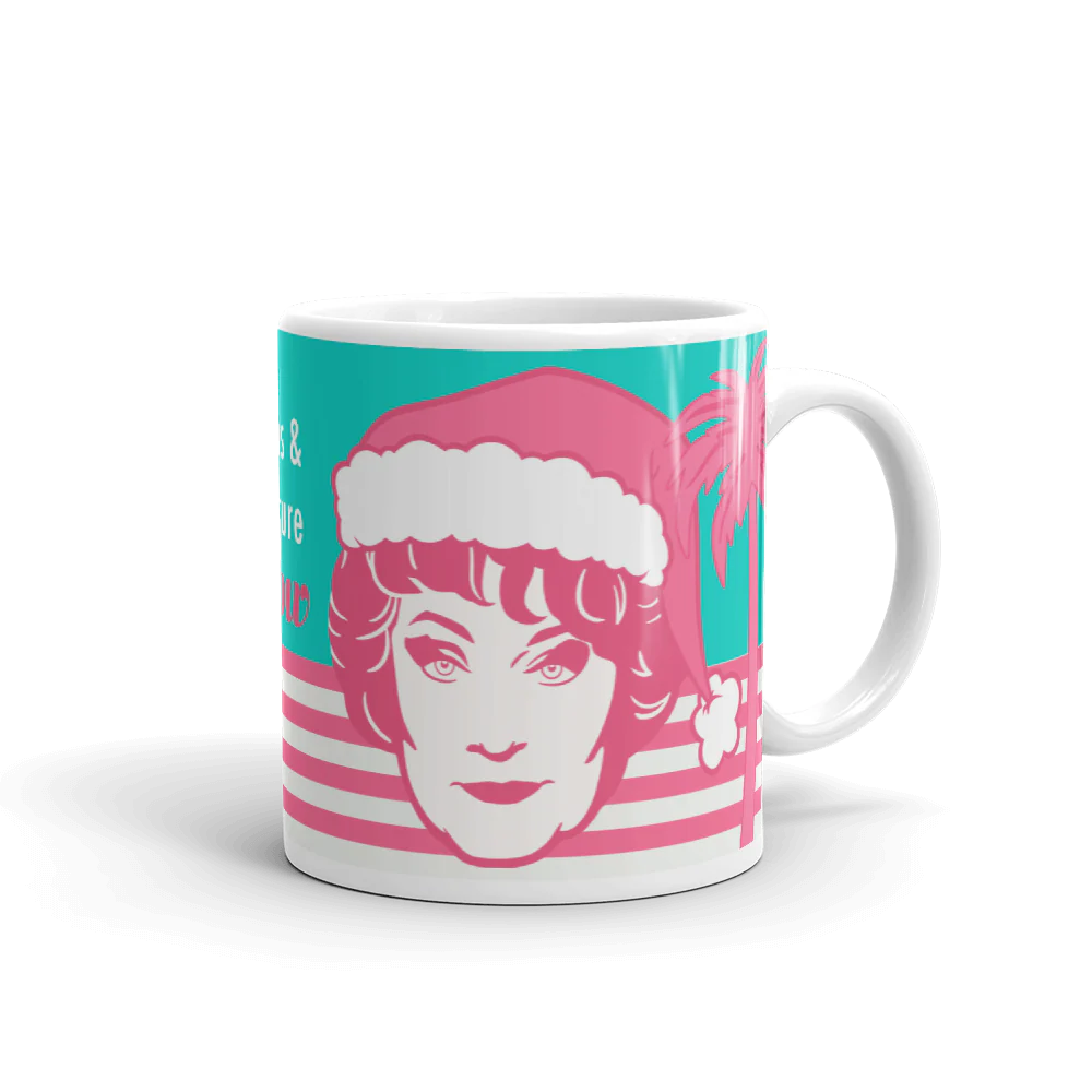 The Golden Girls Dorothy Enjoy Christmas Miami White Mug - Image 3
