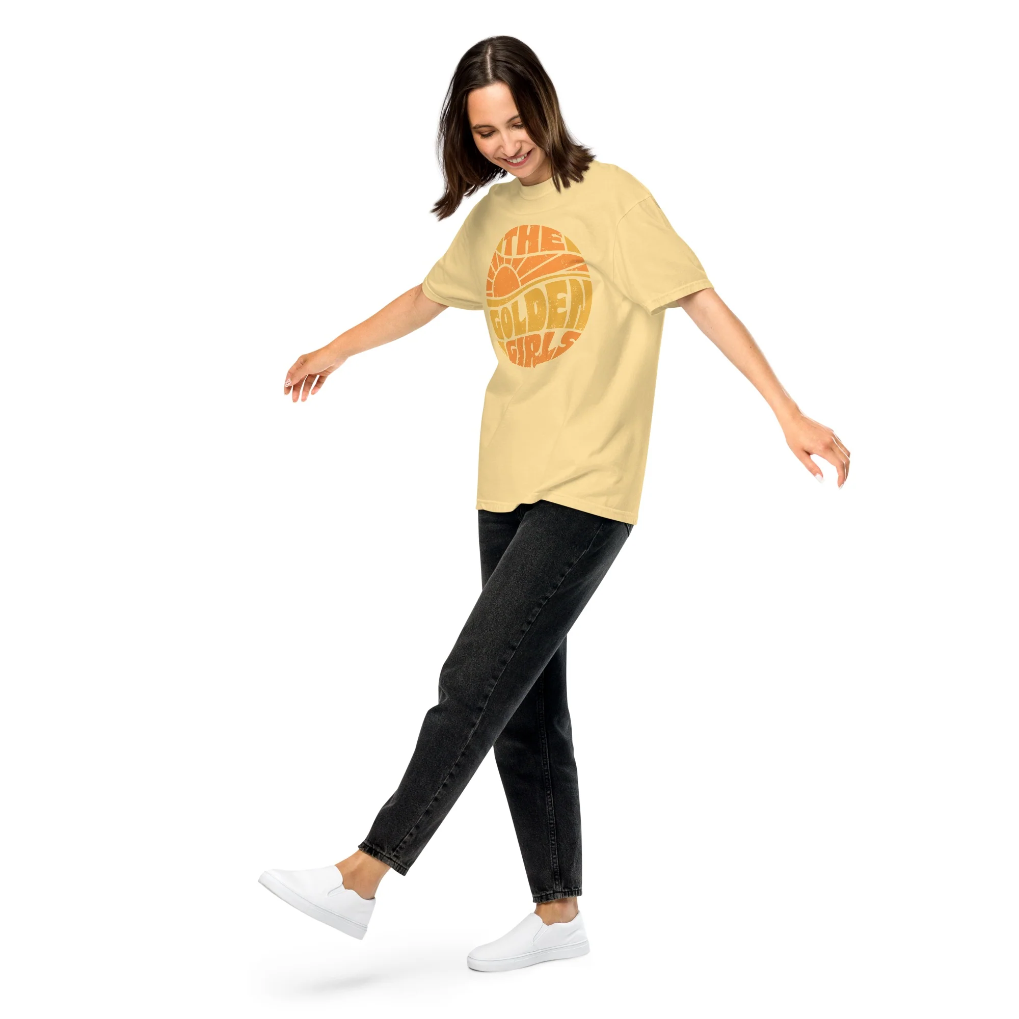The Golden Girls Groovy Hippie Logo Adult T-Shirt - Image 3