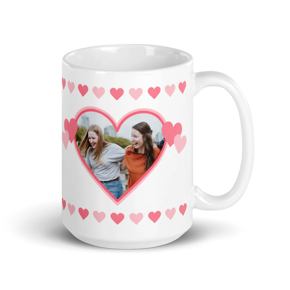 The Golden Girls Hearts Personalized Photo Upload White Mug - Image 3
