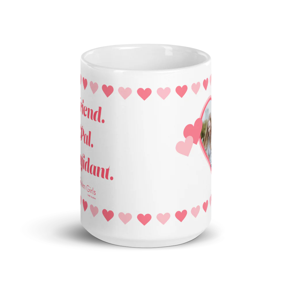 The Golden Girls Hearts Personalized Photo Upload White Mug - Image 5