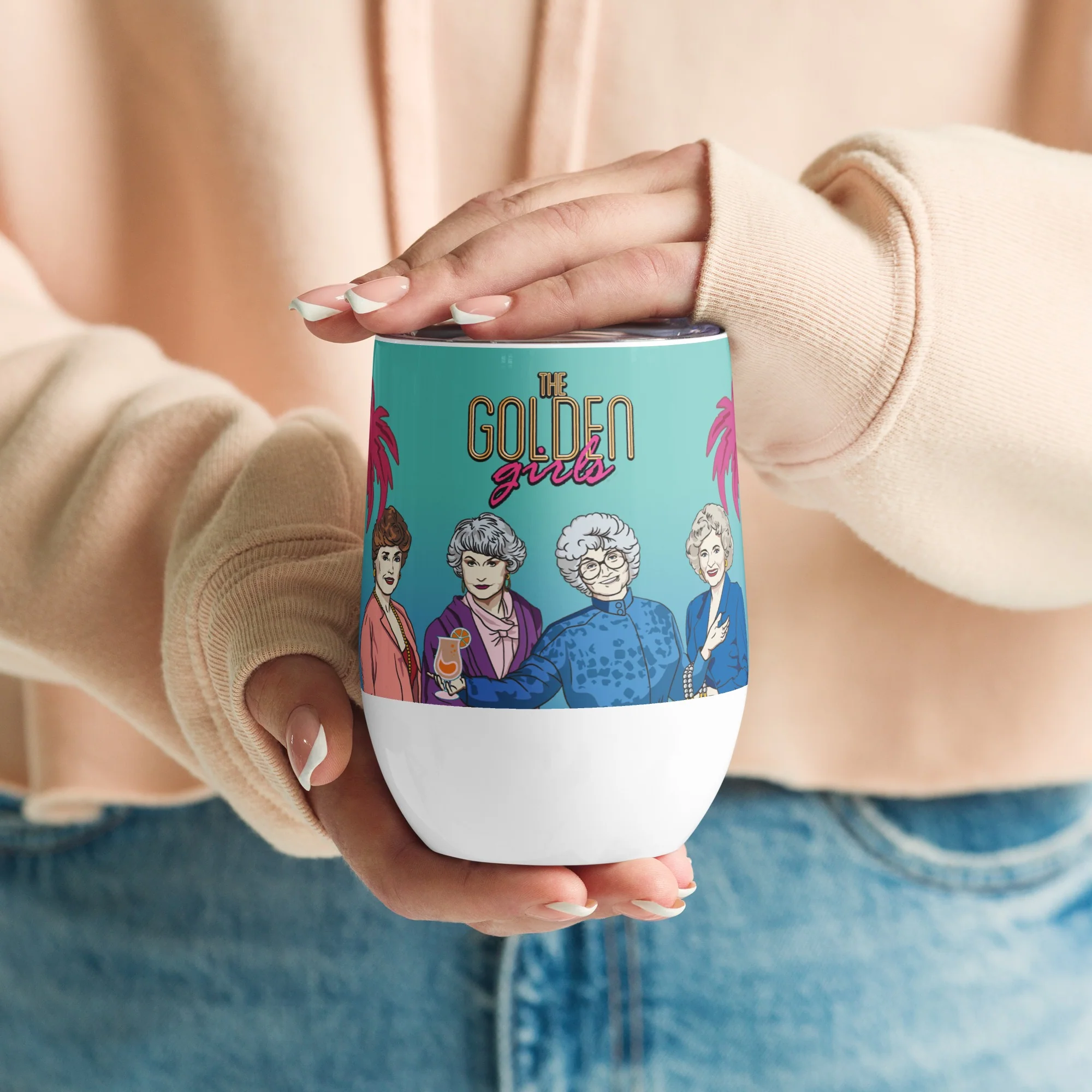 The Golden Girls Miami Wine Tumbler - Image 4