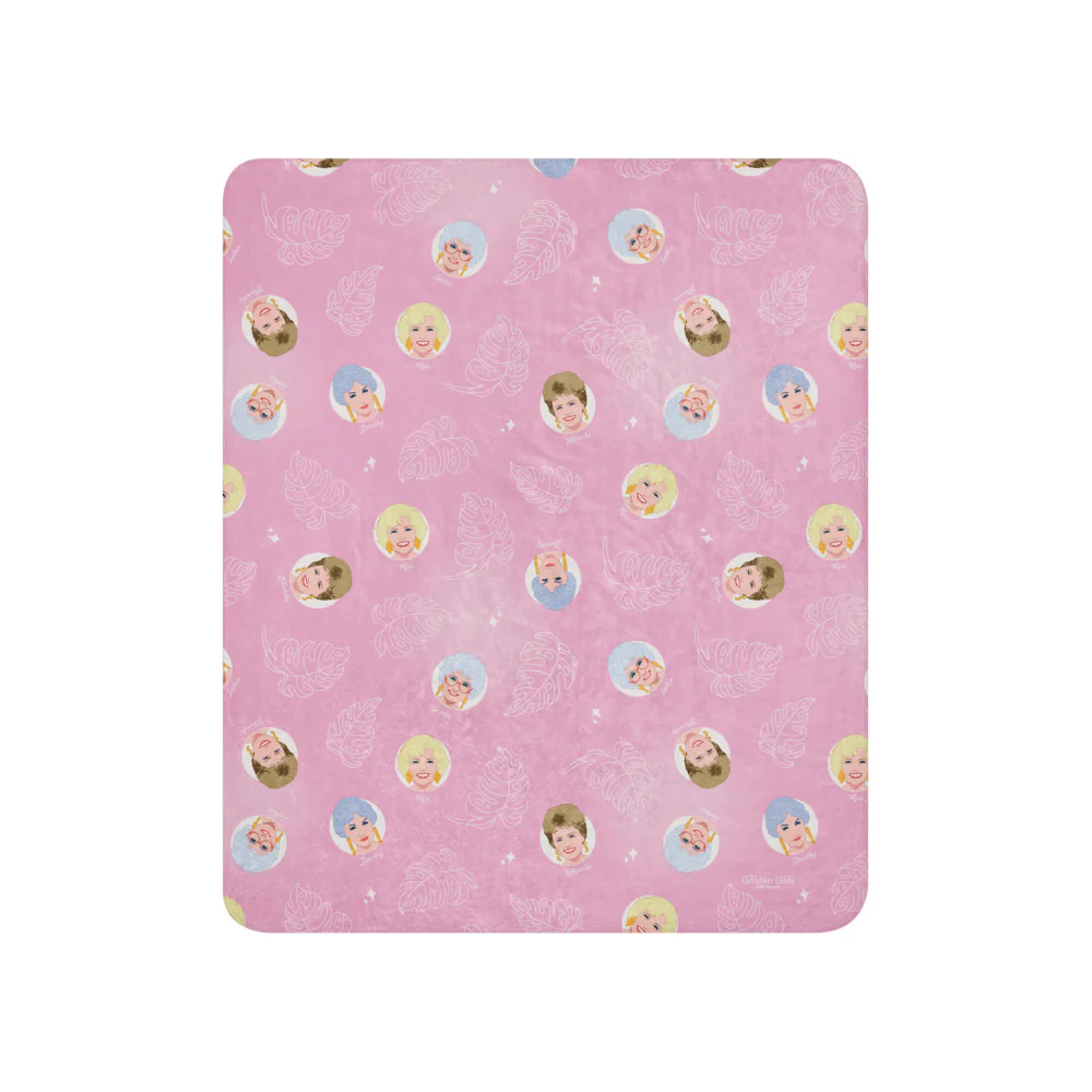 The Golden Girls Pattern Premium Sherpa Blanket - Image 4