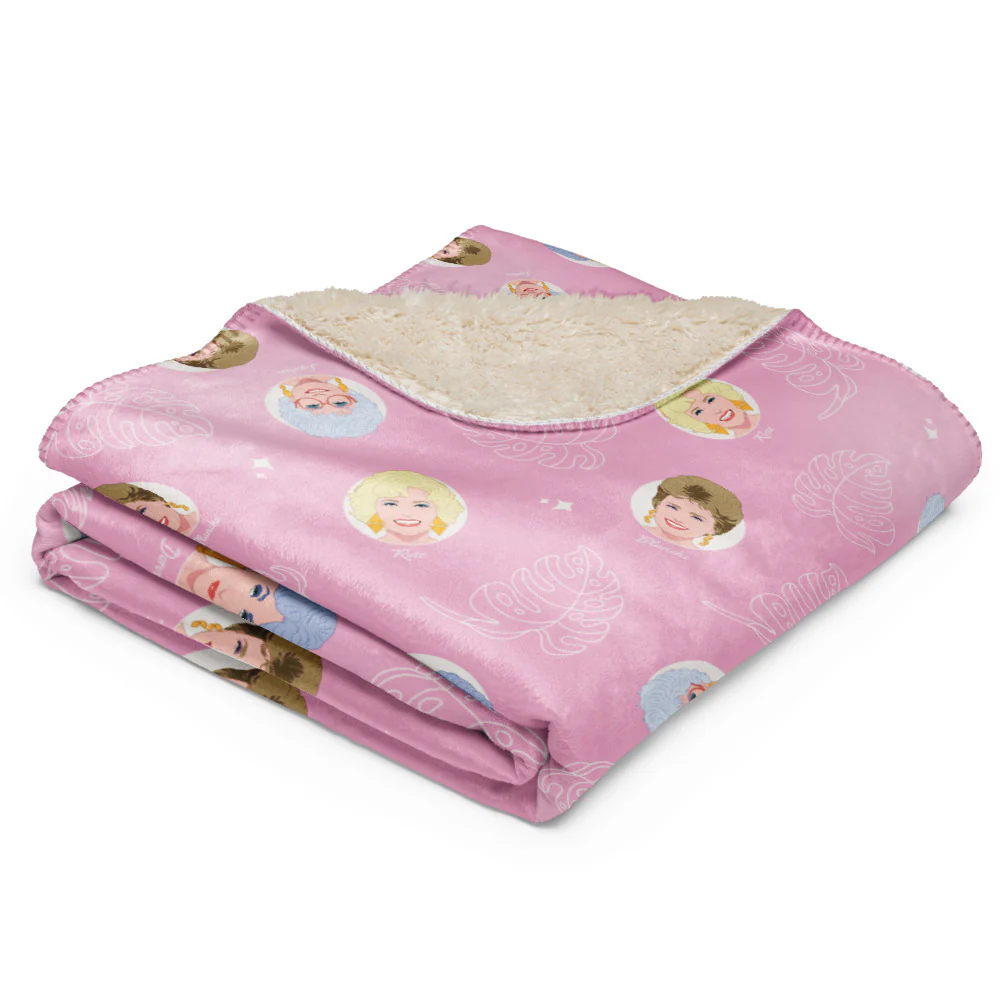 The Golden Girls Pattern Premium Sherpa Blanket - Image 8