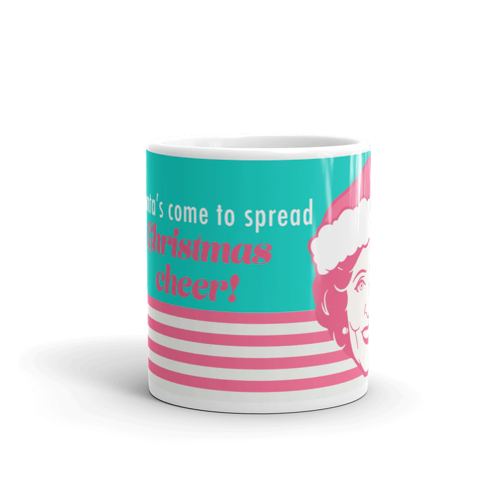 The Golden Girls Rose Christmas Cheer Miami White Mug - Image 4