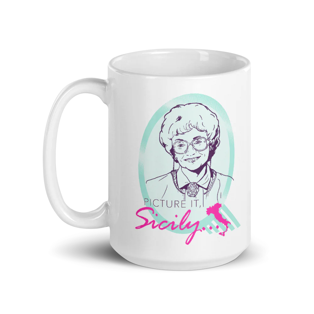 The Golden Girls Sophia Picture It Sicily White Mug - Image 4