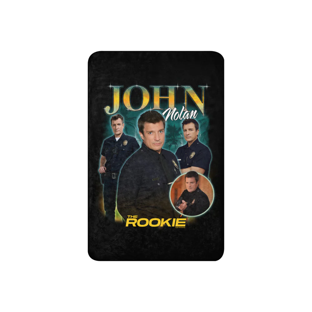 The Rookie John Nolan Heartthrob Sherpa Blanket