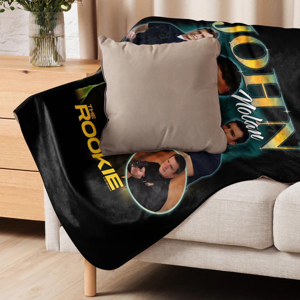 The Rookie John Nolan Heartthrob Sherpa Blanket - Image 3