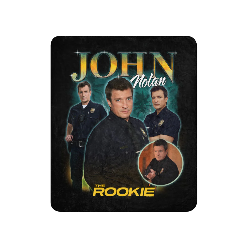 The Rookie John Nolan Heartthrob Sherpa Blanket - Image 4