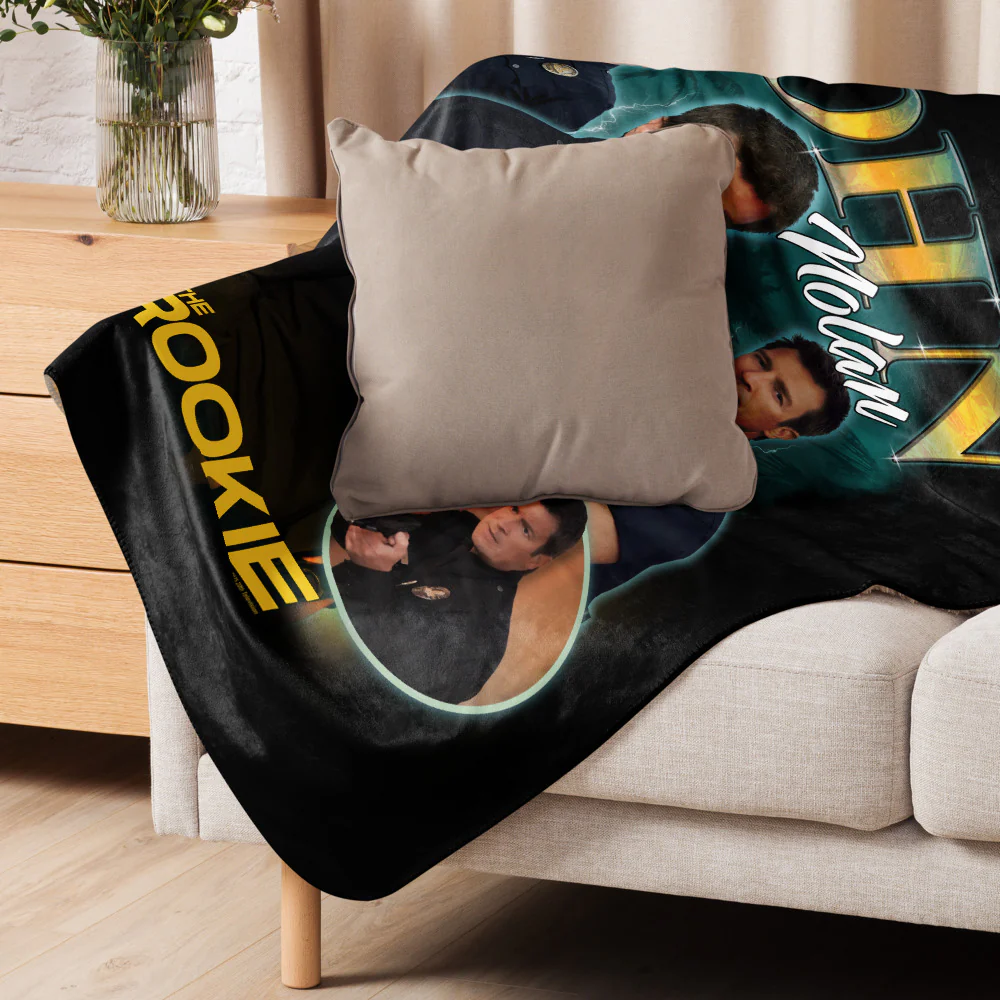 The Rookie John Nolan Heartthrob Sherpa Blanket - Image 6